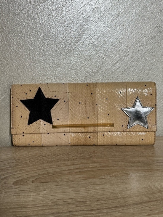 Brian Atwood Handbags - Brian Atwood Beige Snake Leather Print  Clutch